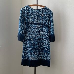 Shibori ice dyed handmade shift dress sz S VGUC quirky eclectic dopamine